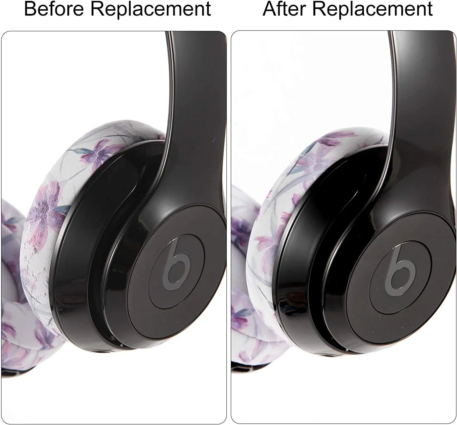 & with Beats Noise 3 earpads Cushions Memory Isolation with 2 Compatible Ear Ear Pads,Replacement Solo Foam
