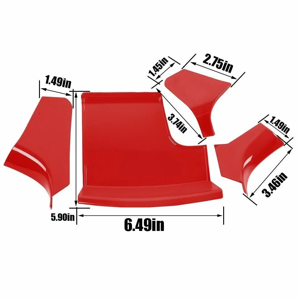 Panel Center Console Red Trim Storage Shift ABS Teledu Gear