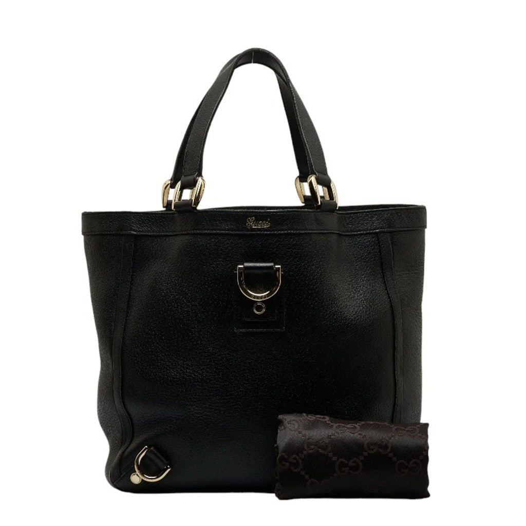 Handbag GUCCI Tote Leather (Good) Gucci Women's 130739 Pre-Owned Black Bag Abbey