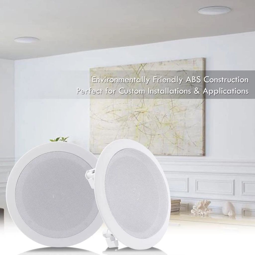PDIC1661RD (4 Pyle Inch Pairs) Way In Wall Ceiling Speaker 200 System 6.5 Watt 2