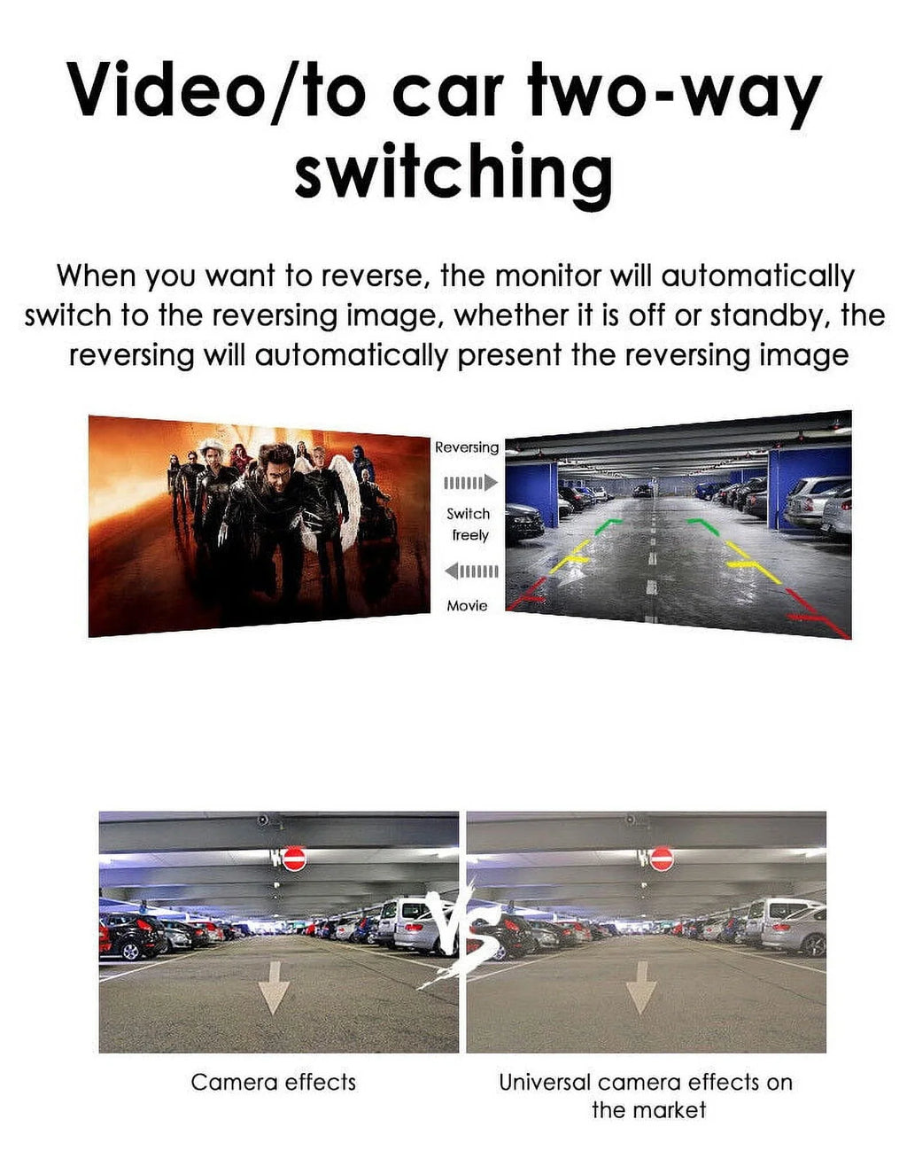 Monitor Night Car HD Waterproof 5" Paddsun Rear Kit View Backup Vision Camera Wireless