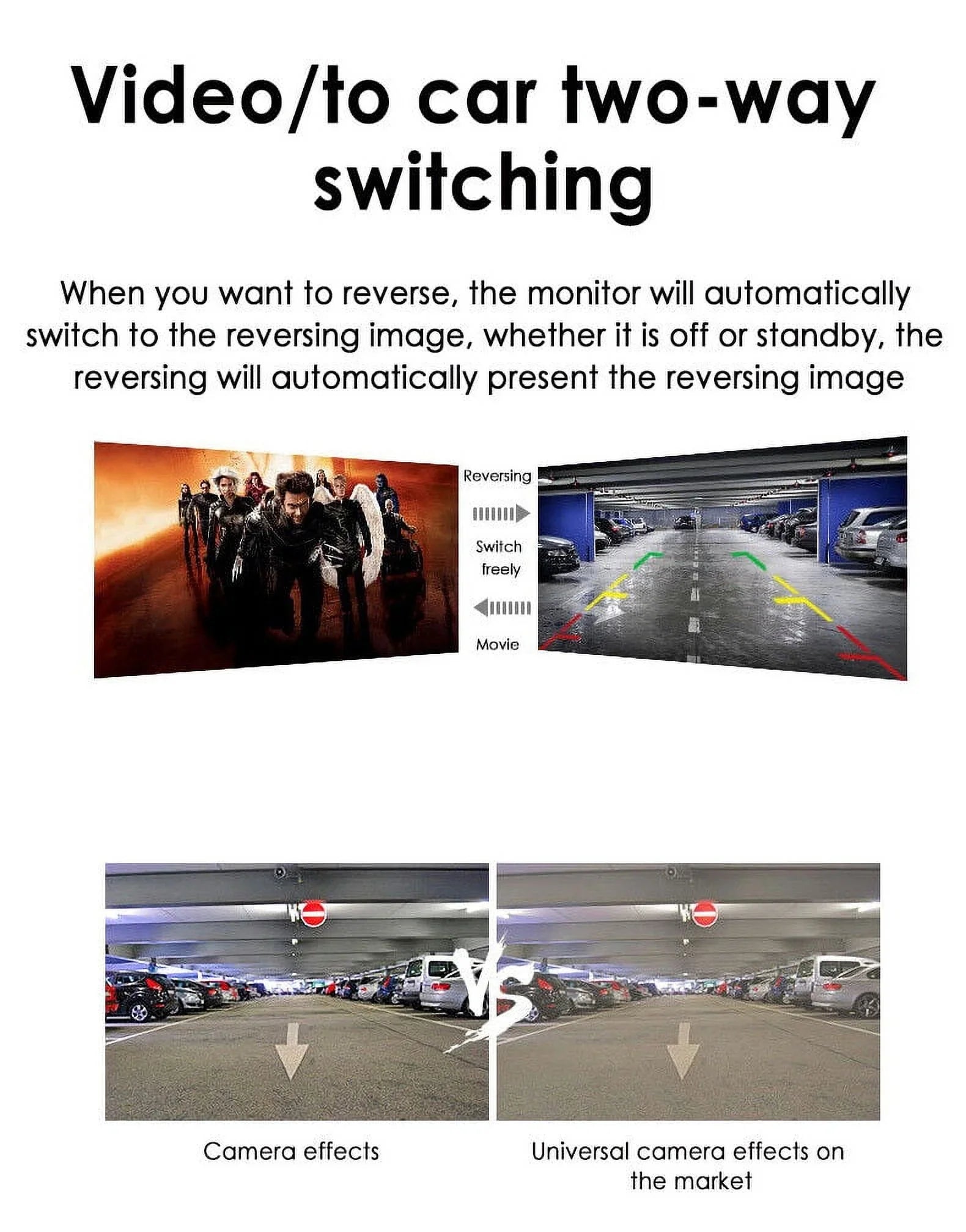 Monitor Night Car HD Waterproof 5" Paddsun Rear Kit View Backup Vision Camera Wireless