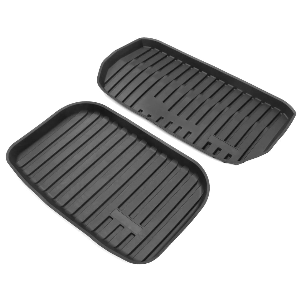 Under Trunk with Cargo Anti-Slip TPE Trunk Mat Frunk Storage Liner Weather Motorsports Model Mats All 2020-2023 Y Waterproof Accessories Liner Ikon Compatible Injection Tesla Black Cargo Interior
