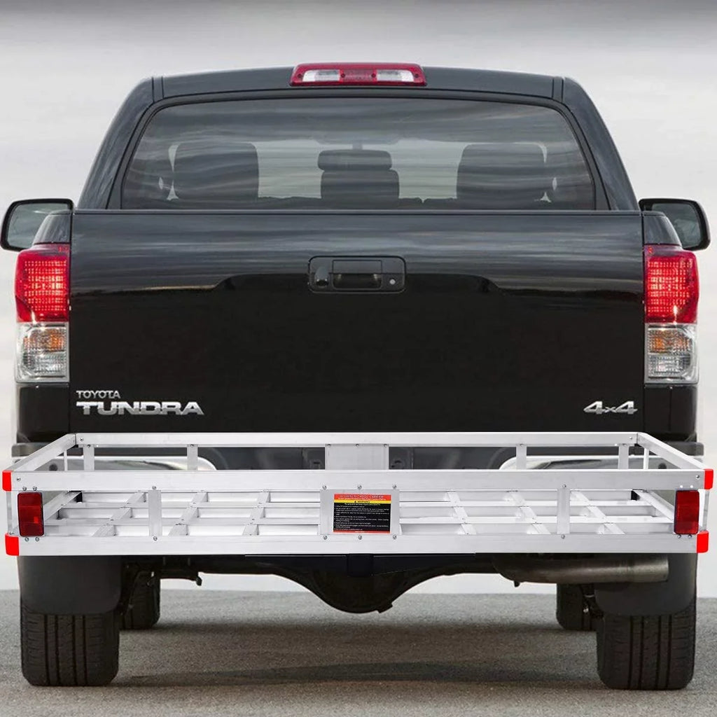 x Luggage 2” Truck, Vehicle Rack, Capacity 22” Receiver, x Trailer for Mount Hitch SUV, Carrier 7” Cargo Cargo Basket Car, Aluminum 60” 500LBS Fits