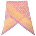here mark (Good) Chanel scarf silk Pre-Owned CHANEL flower pink ladies 100% see-through yellow muffler