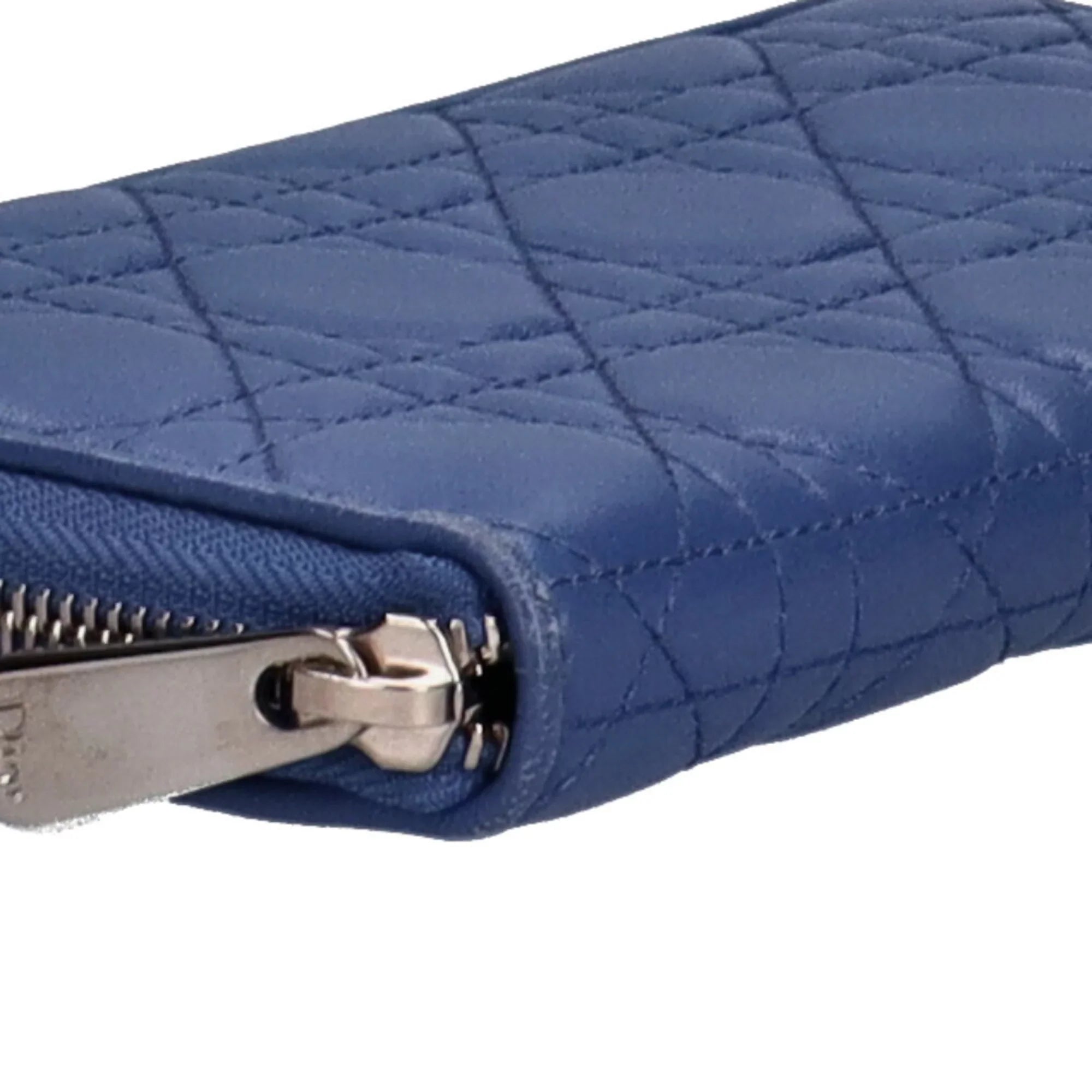 wallet Voyageur lady ladies (Good) Pre-Owned long lambskin Christian Dior
