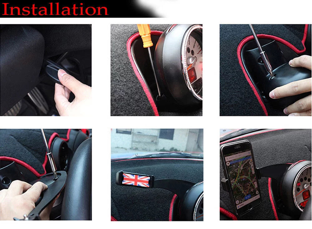 F56 For F54 F55 Car Stand 360°Rotation RD Holder Mount Phone Mini Cooper Cradle