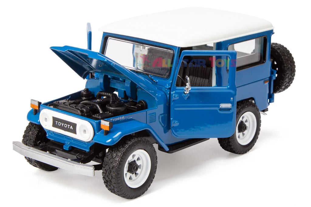 J40 Custom 1/24 Toys Wheels Cruiser Star Exclusive Royal by Land FJ40 All 79323 Toyota Cruiser Off-Road Model Motormax with Diecast FJ Blue