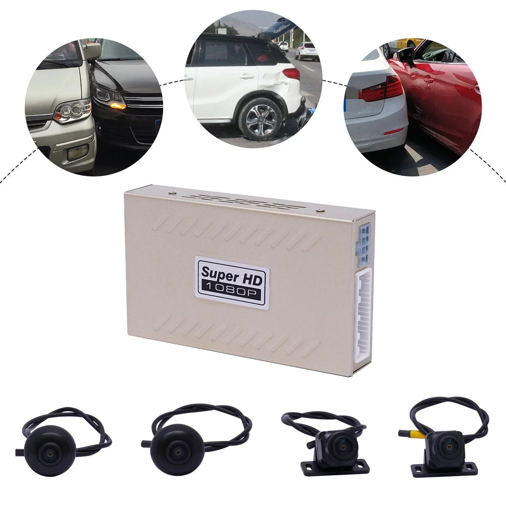 for 1080P Surround View 360 Recording Dash Degree Bird Rear DVR Miumaeov Car System Cars Kit 4-Camera Cam View