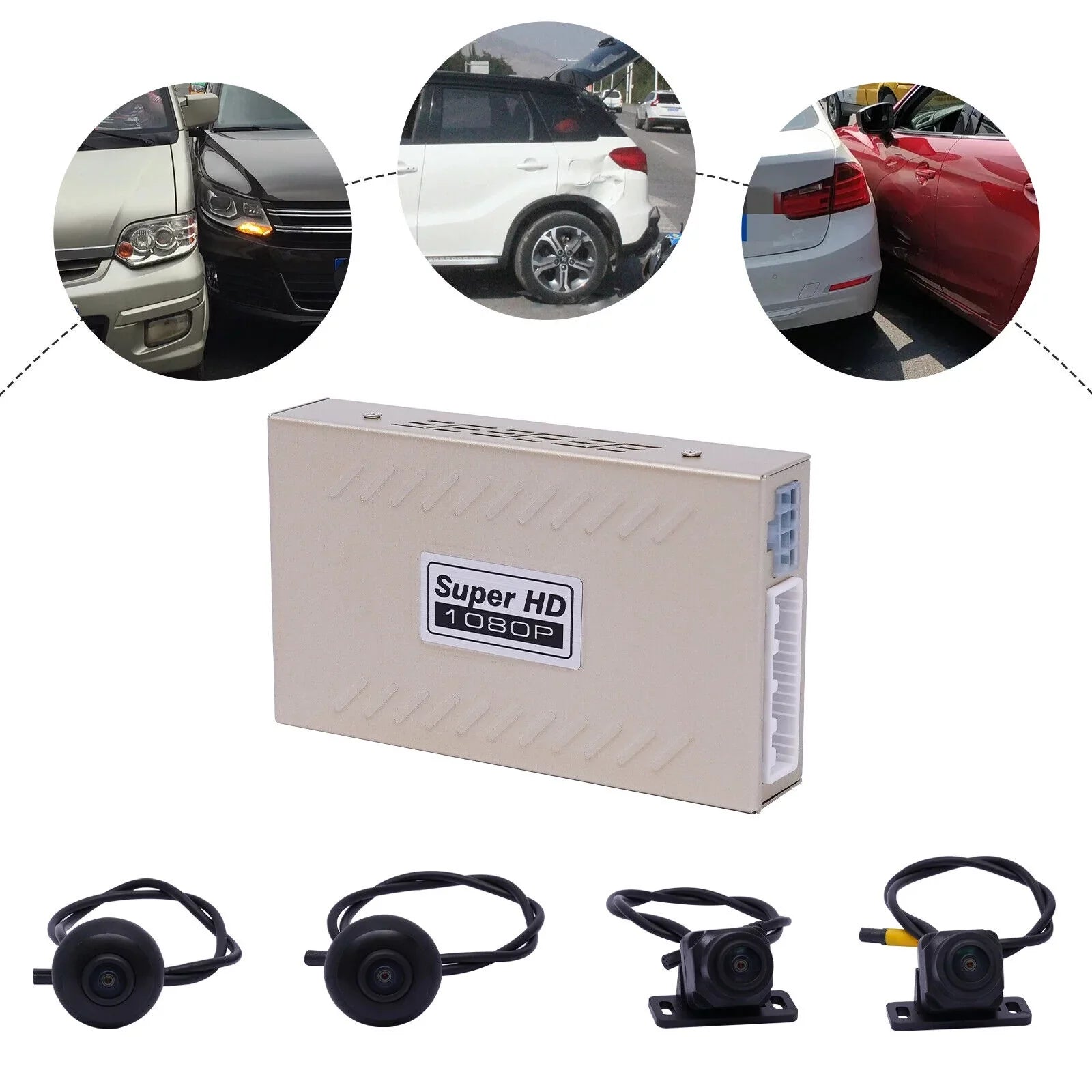 for 1080P Surround View 360 Recording Dash Degree Bird Rear DVR Miumaeov Car System Cars Kit 4-Camera Cam View