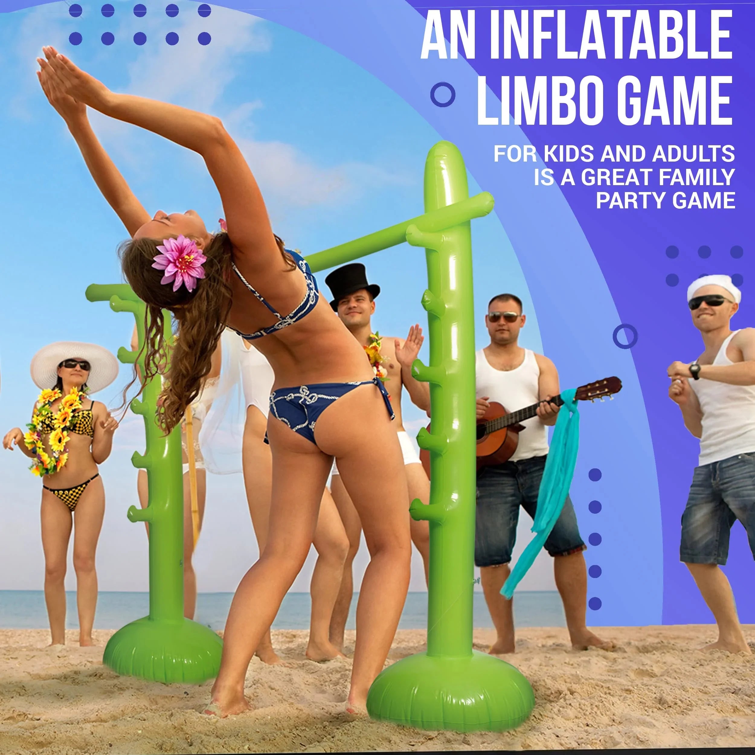 for Games, Kids Inflatable Party Picnic, Kids Birthday Toddler Party - - Limbo Game for Game Toys Beach, Outdoor for Pool Inflatable Kid Indoor Adults, More and for Toys and Limbo Games for and Adults