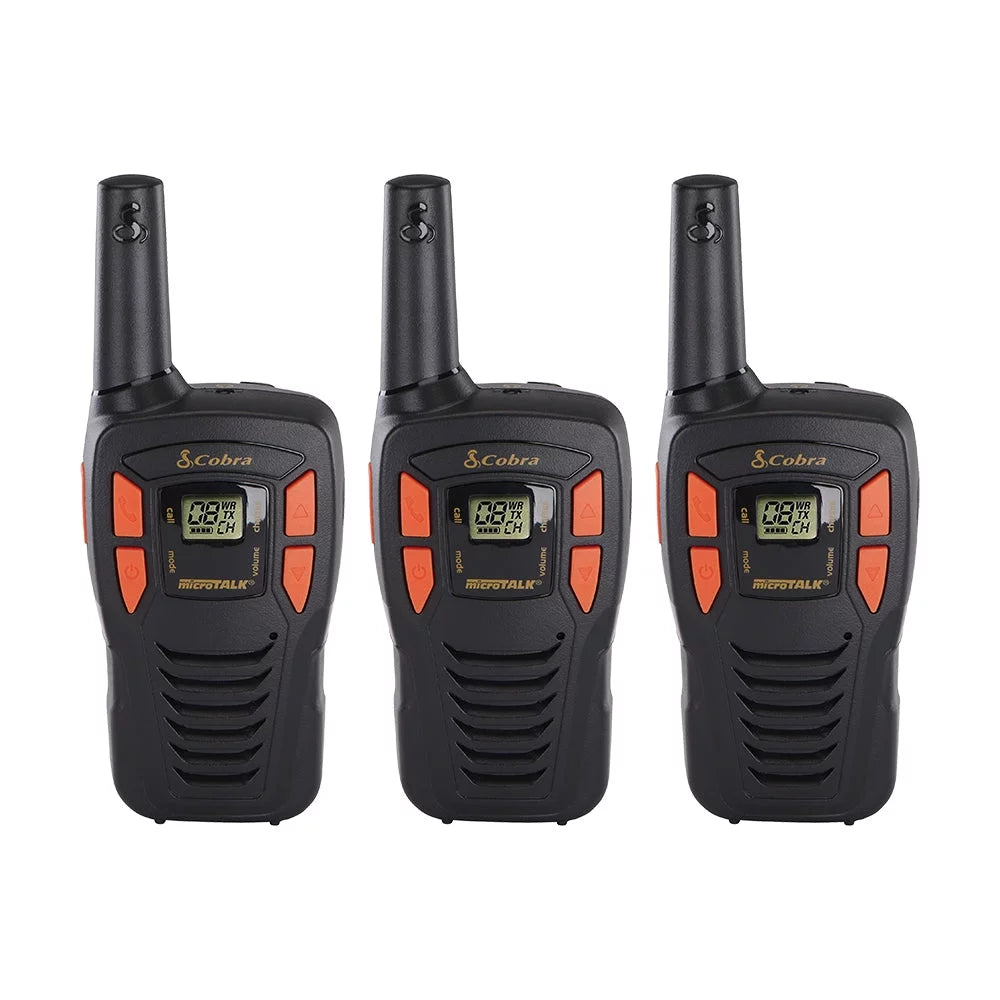 Channels, - 16-Mile Talkies Lightweight, Long Compact Cobra Range 22 Radio Walkie ACXT145 Adults Two-Way Rechargeable, Set for