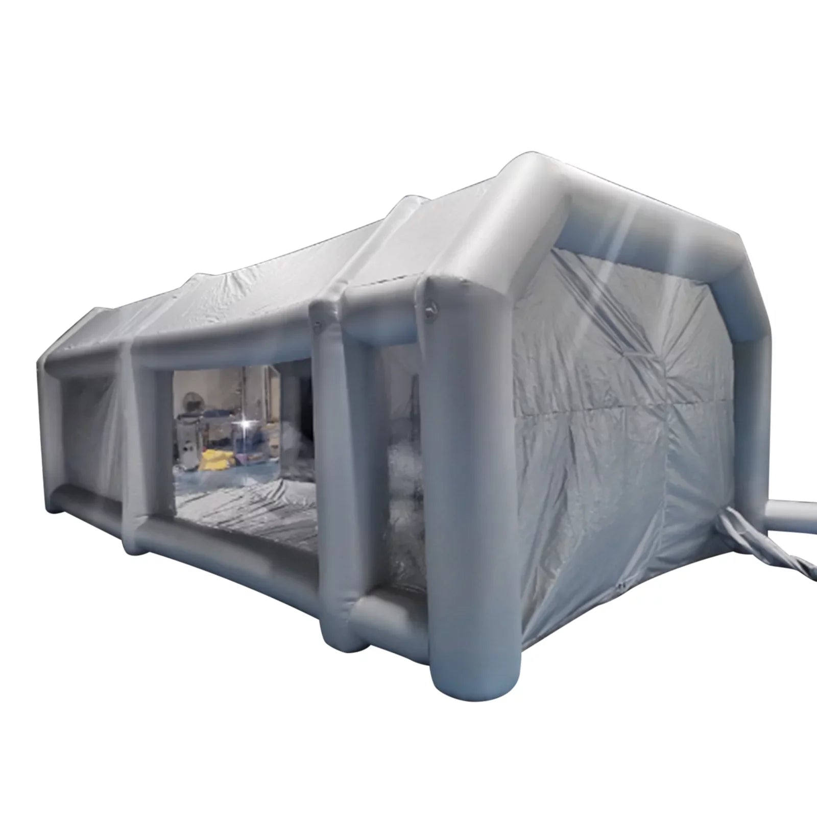 Booth Inflatable Spray Blower Portable 26x13x10ft System Miumaeov Transparent Mobile and Built-in Paint Tent Paint Booth Air Paint with Inflatable PVC Filter Spray Giant Windows Spray