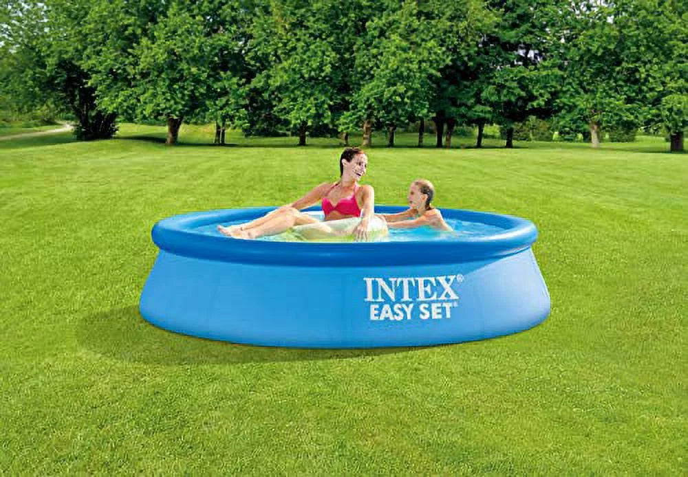 28107EH with 8 Set Round 24 Above Intex Pump, inch Swimming Easy Pool Ground Filter foot x