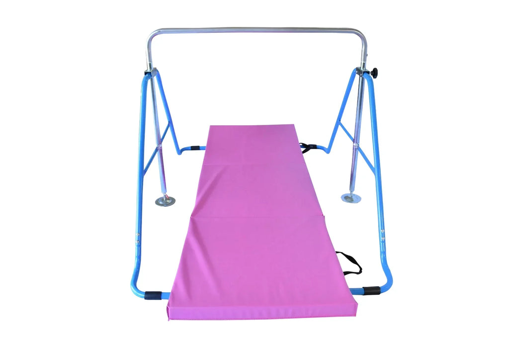 Gymnastics Kids Bar Climbing Training Gymnastic with Mat Height Fitness Blue Horizontal Monkey Kip Kip Expandable Bar Bars Tower Adjustable Folding for Bar
