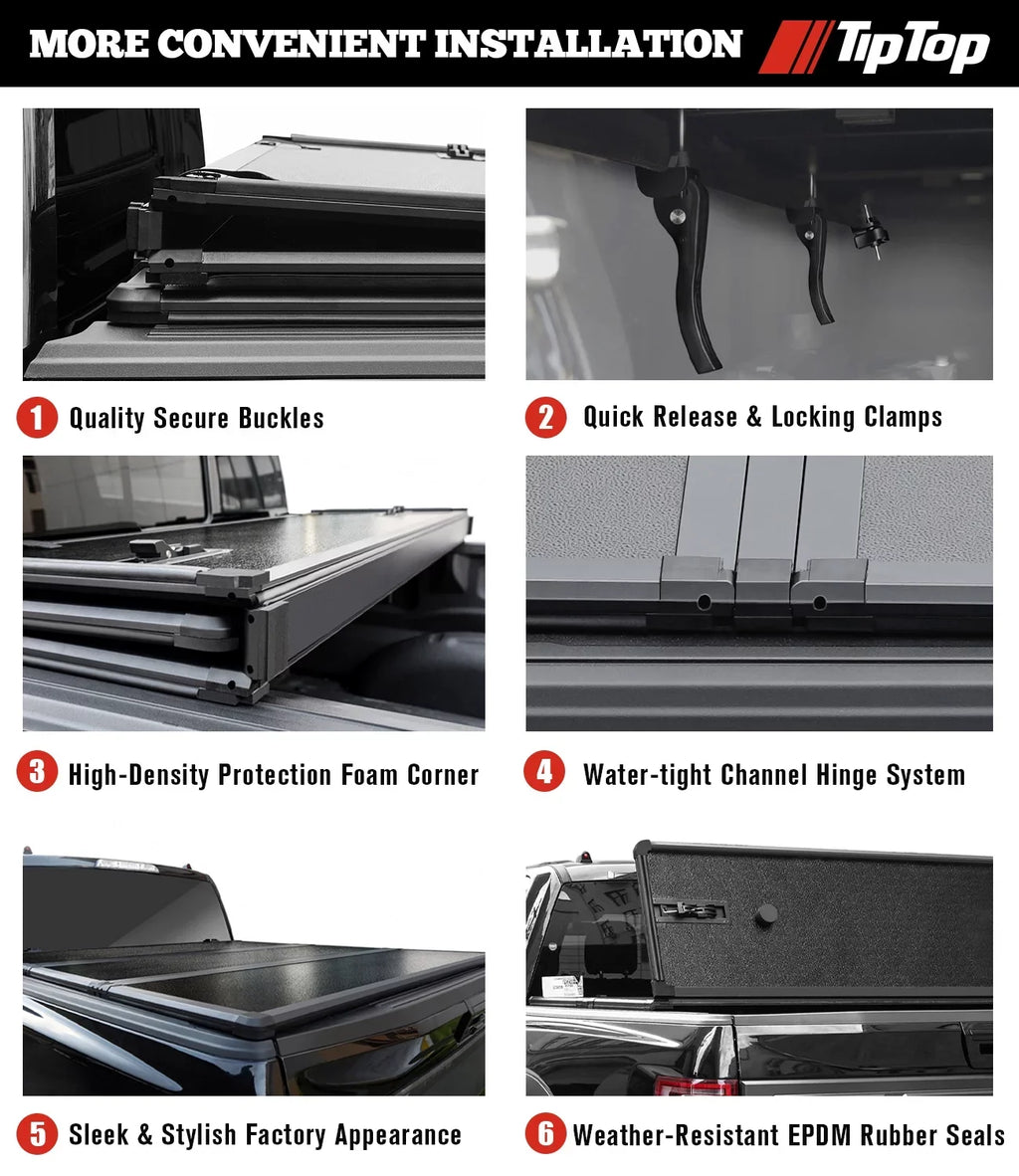 |For TPM3 Cover Titan On 2017-2023 5.5ft TIPTOP Hard Tonneau | With System| Truck Titan FRP Rail The Bed Top Box Nissan Deck (67") Bed Without Tri-Fold For w/o Models or