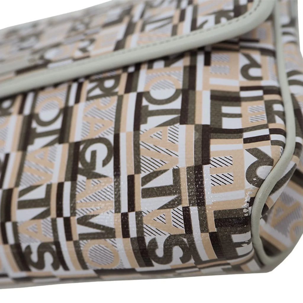(Good) PVC,Leather Salvatore Shoulder Ferragamo Bag Beige Pre-Owned