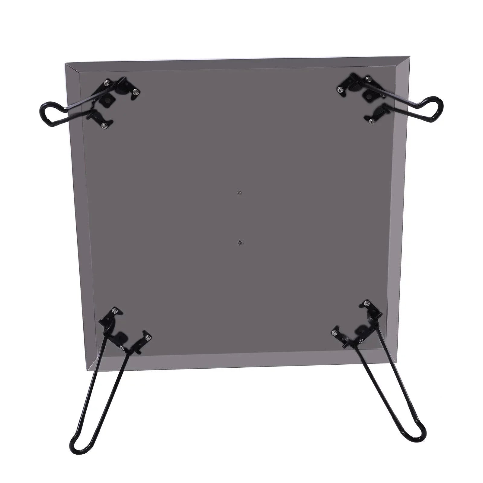 Stainless Pit Legs with Miumaeov Down Burner Fire Heat 24*24in and Heat Fire to Push Steel Foldable Cover Out Pit Deflector Square