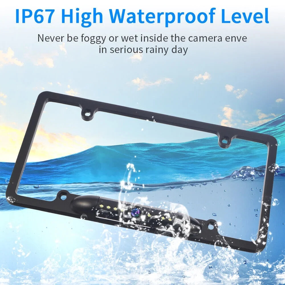 Cars - Cam Universal IP68 Viewing View for Camera Night Angle Waterproof KingFurt - Wired 170° American Backup Vision - Rear