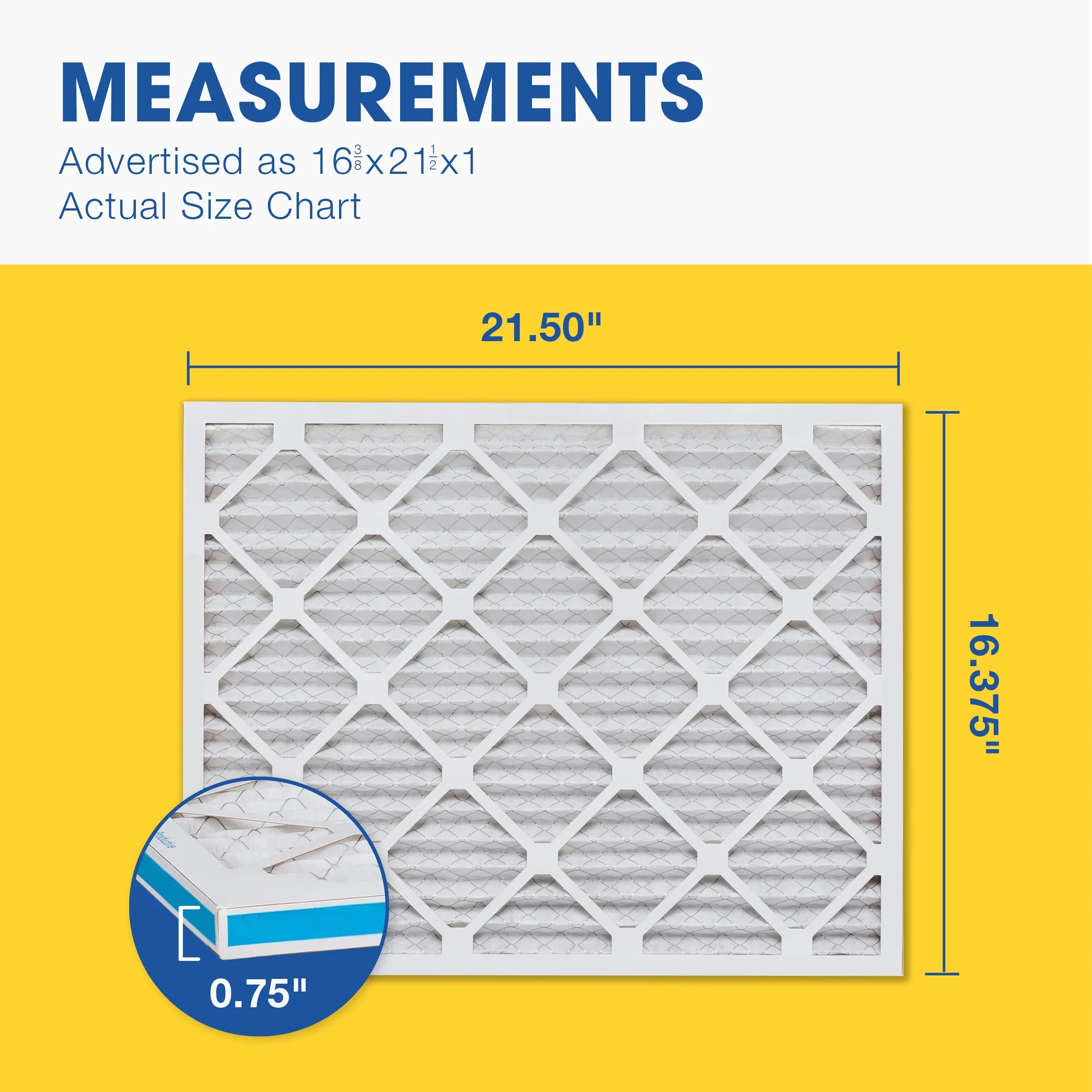 Furnace 1 6 1/2 x Pack Filter, 3/8 21 x Air Air Filter, AC 16 Aerostar 8 MERV Pleated