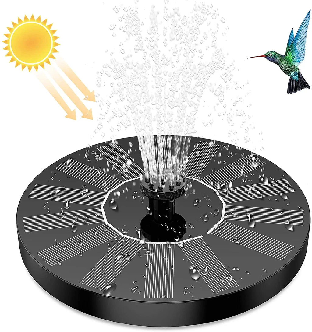 6 baths, fish 1.5W with nozzles upgraded independent outdoor Pump, solar gardens, Solar fountain, tanks, newly solar suitable bird fountains for bird pump water floating bath ponds, AISITIN Fountain