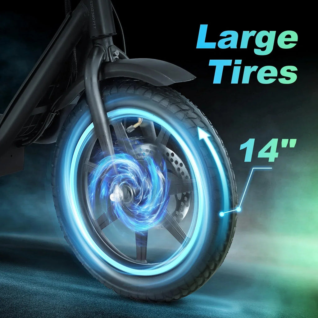 Commuter Tire，Foldable Electric with Baske Adults Motor 22 Foldable Seat, to M5 500W Range, Carry Phone Scooter Holder, Powerful Miles 14" with Scooter Electric up Scooter for Black Pneumatic