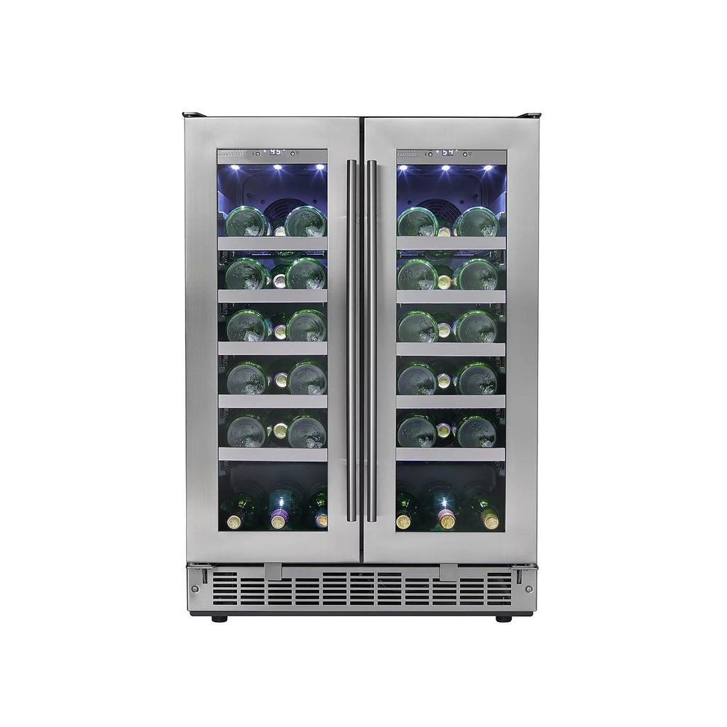 Danby Napa Door 24\" Dual-Zone French Cooler Wine DWC047D1BSSPR