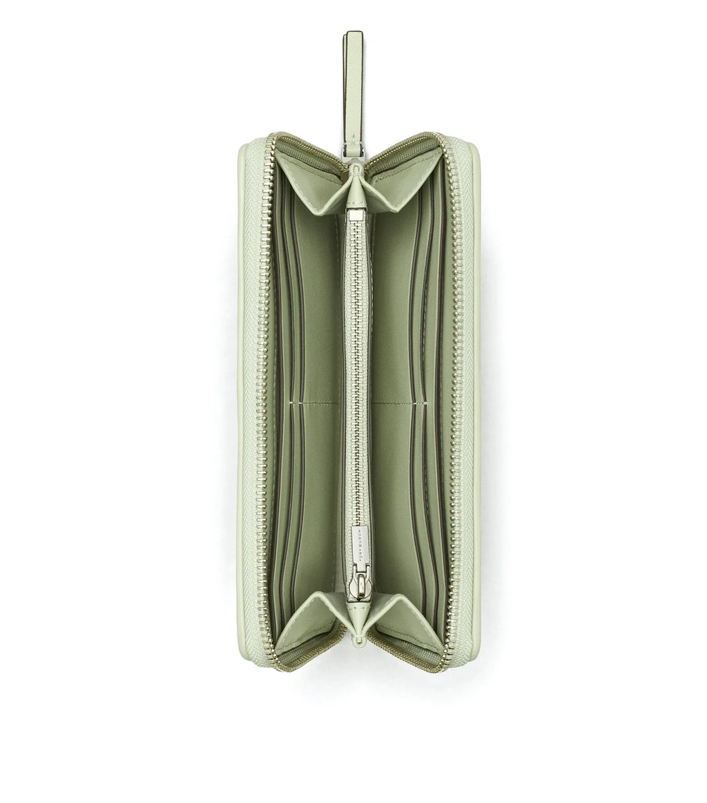 Tory Women's Continental Wallet Burch Kira Frost) Chevron Zip (Pine Leather