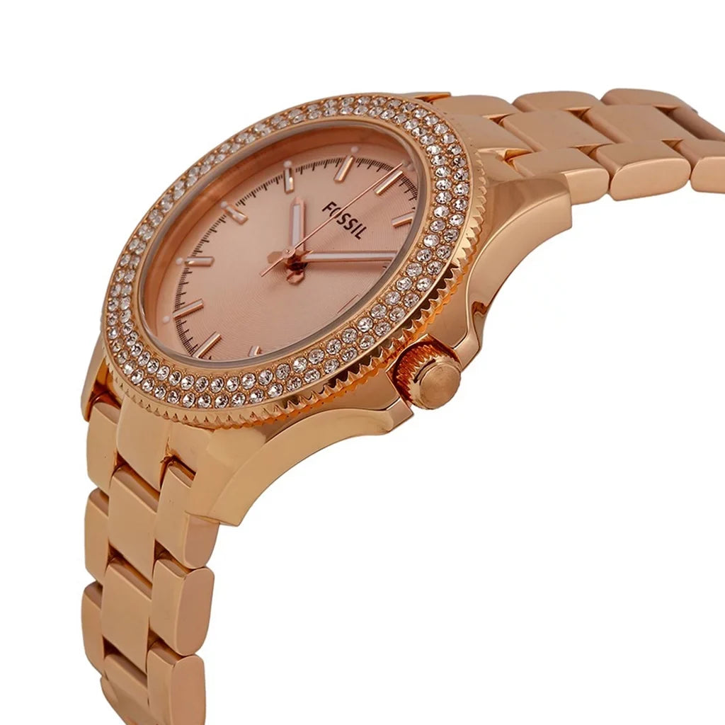 Watch Women's Fossil Traveler Rose Steel Retro Stainless AM4454