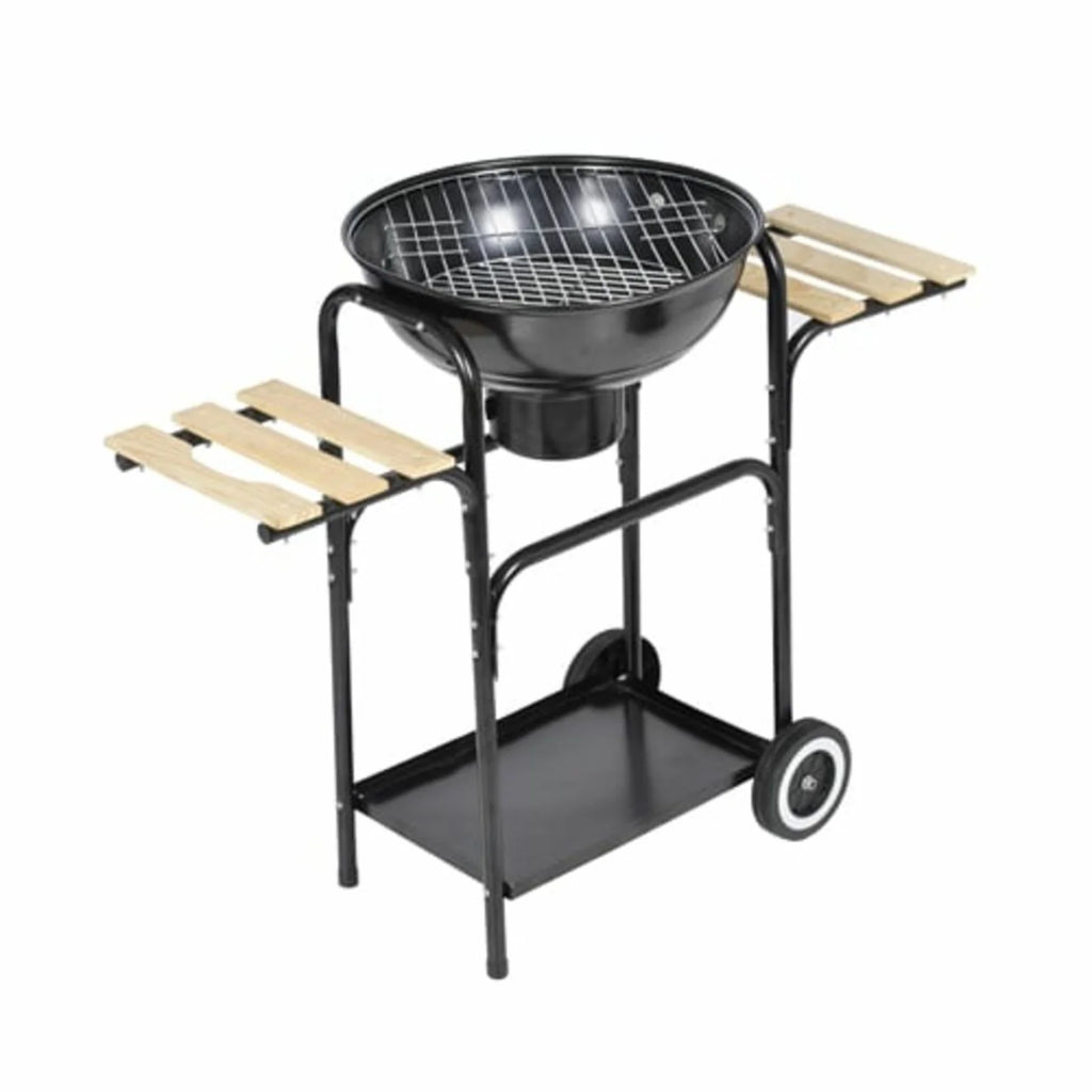 with Steel Hiking, Camping 38 and 2 Working Stand Cooking, Wheels Tables BBQ Picnic, Grill Side Dcenta Garden, Smoking, Party, Height Charcoal Patio Barbecue Inch for Grilling,