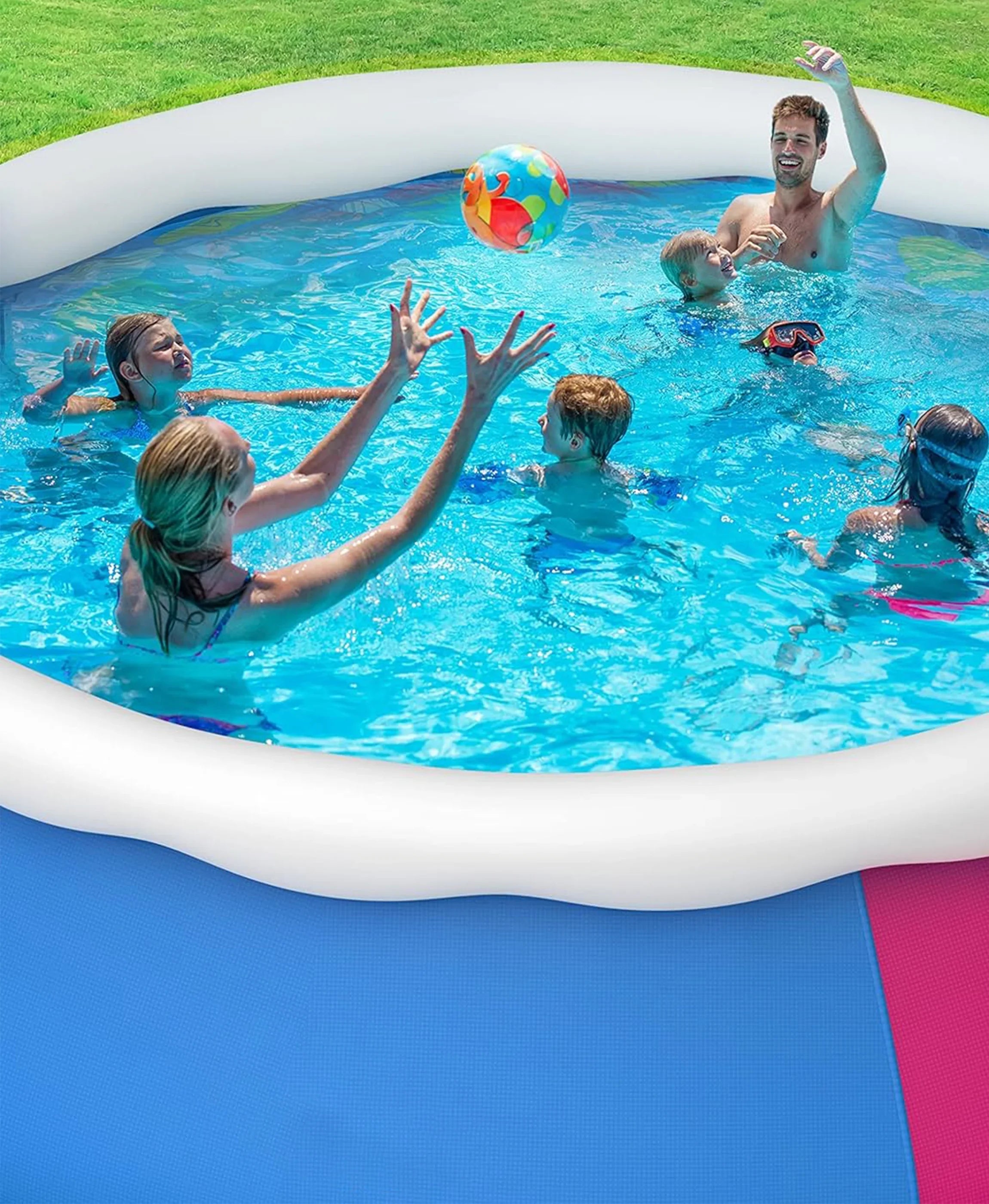 x Inolait Kids Above Sport Family 15' Ground Water Swimming Pool Inflatable for 36"