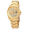 Gold 23568 Watch Yellow Bracelet Women's Dive Angel Steel Gold and Dial Silver