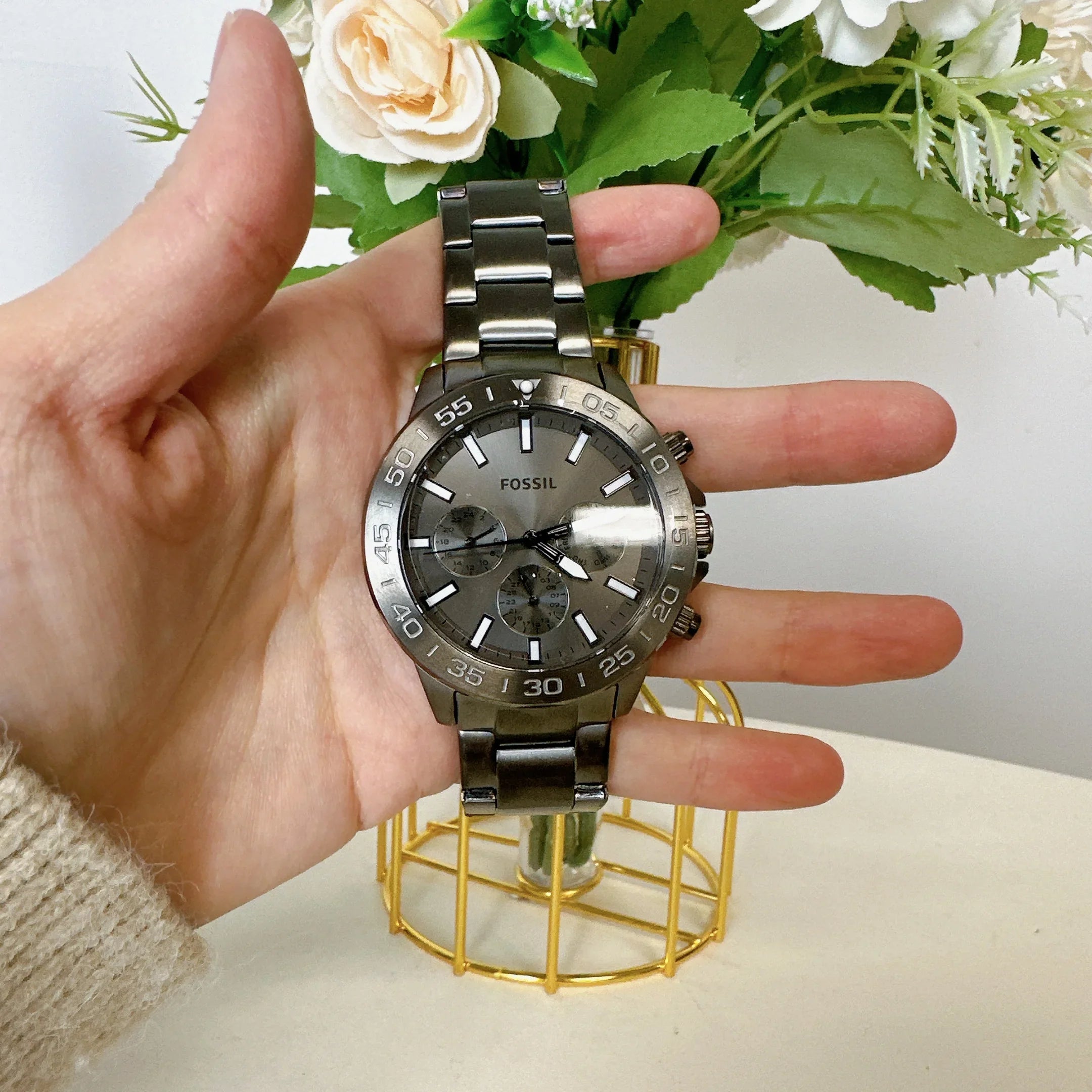 Watch Fossil Smoke BQ2491 Stainless Multifunction Steel Bannon