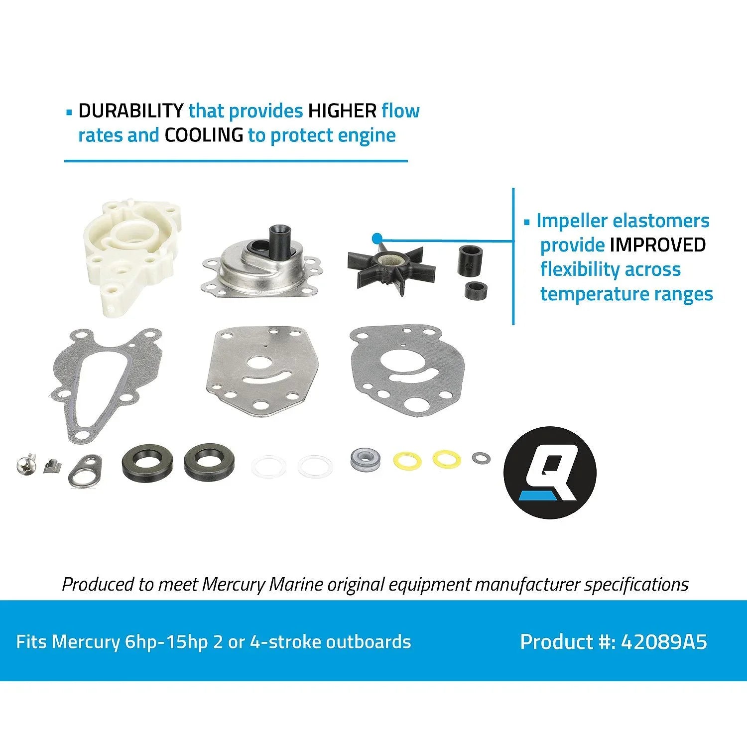 Repair New Mercruiser 46-42089A Mercury 5 Oem Kit-W/P # Quicksilver Part