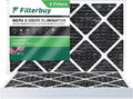 Odor with (4-Pack) Air 8 MERV Eliminator AC Pleated Furnace 10x30x1 Filters Activated Carbon Filterbuy HVAC