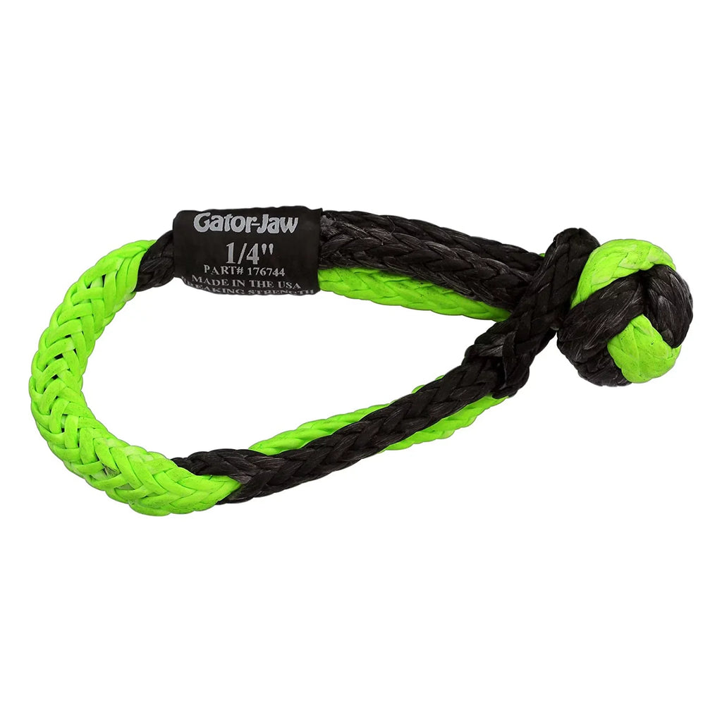 Sport Bubba ATV, Equipment Shackle UTV, Personal Breaking Rope 11,000 Mini Plasma Black, Water with – (2) and for PAIR Synthetic in Gator-Jaw 1/4" Craft 176744 Green lb. of and Ideal Power Strength
