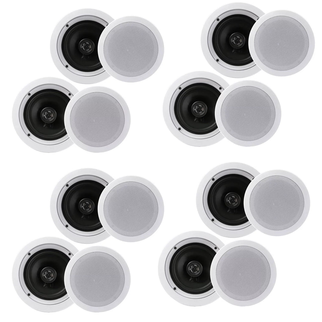 PDIC1661RD (4 Pyle Inch Pairs) Way In Wall Ceiling Speaker 200 System 6.5 Watt 2