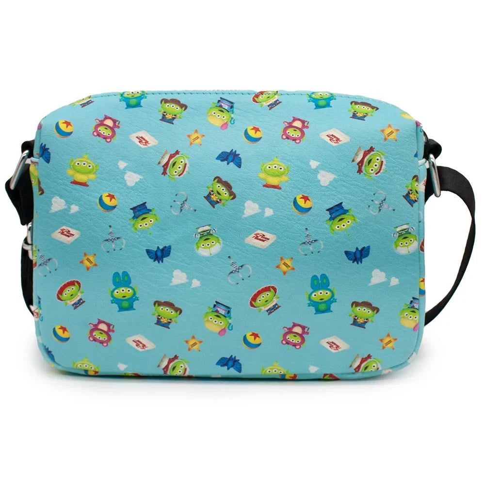 Toy Planet Remix Cross Bag, Vegan Alien Rectangle, Leather Story Pixar Body, Pizza Disney Blue, Collage,