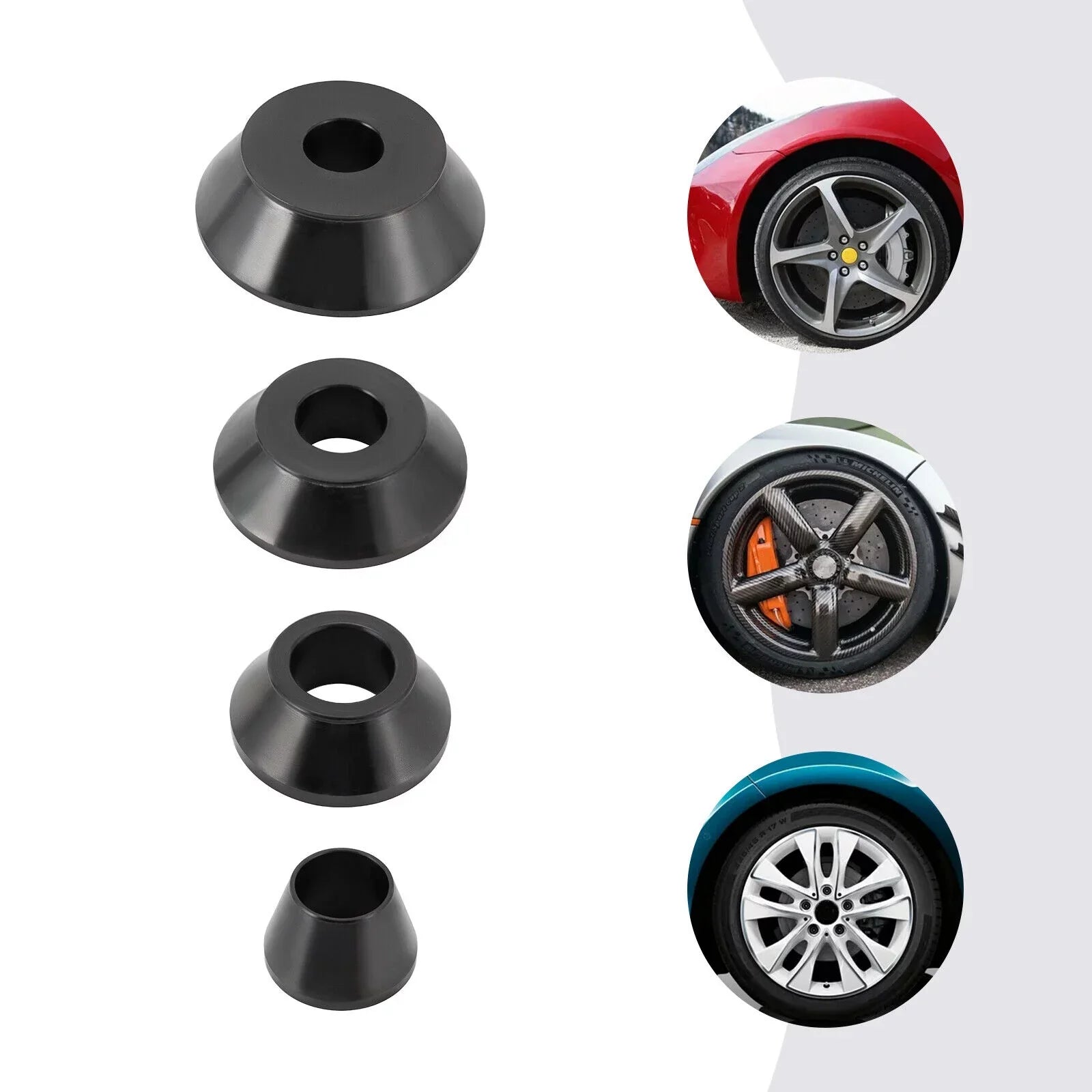 Steel 45-gauge Set Balancer Cones Balancer Cones Adapter 4 36mm Tire Sizes Wheel
