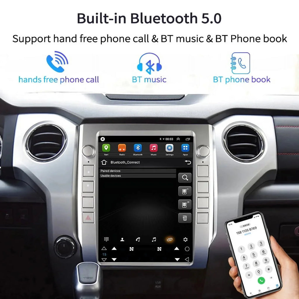 4GB+64GB Head , Auto Toyota For Carplay Car Tundra , Android Player Built-in Inch 2014-2020 12.1 Multimedia Stereo Radio Android Car Unit