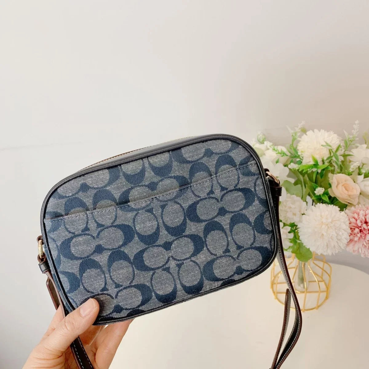 Multi In Jamie IN Bag Chambray Denim Signature CH840 Mini Coach Camera