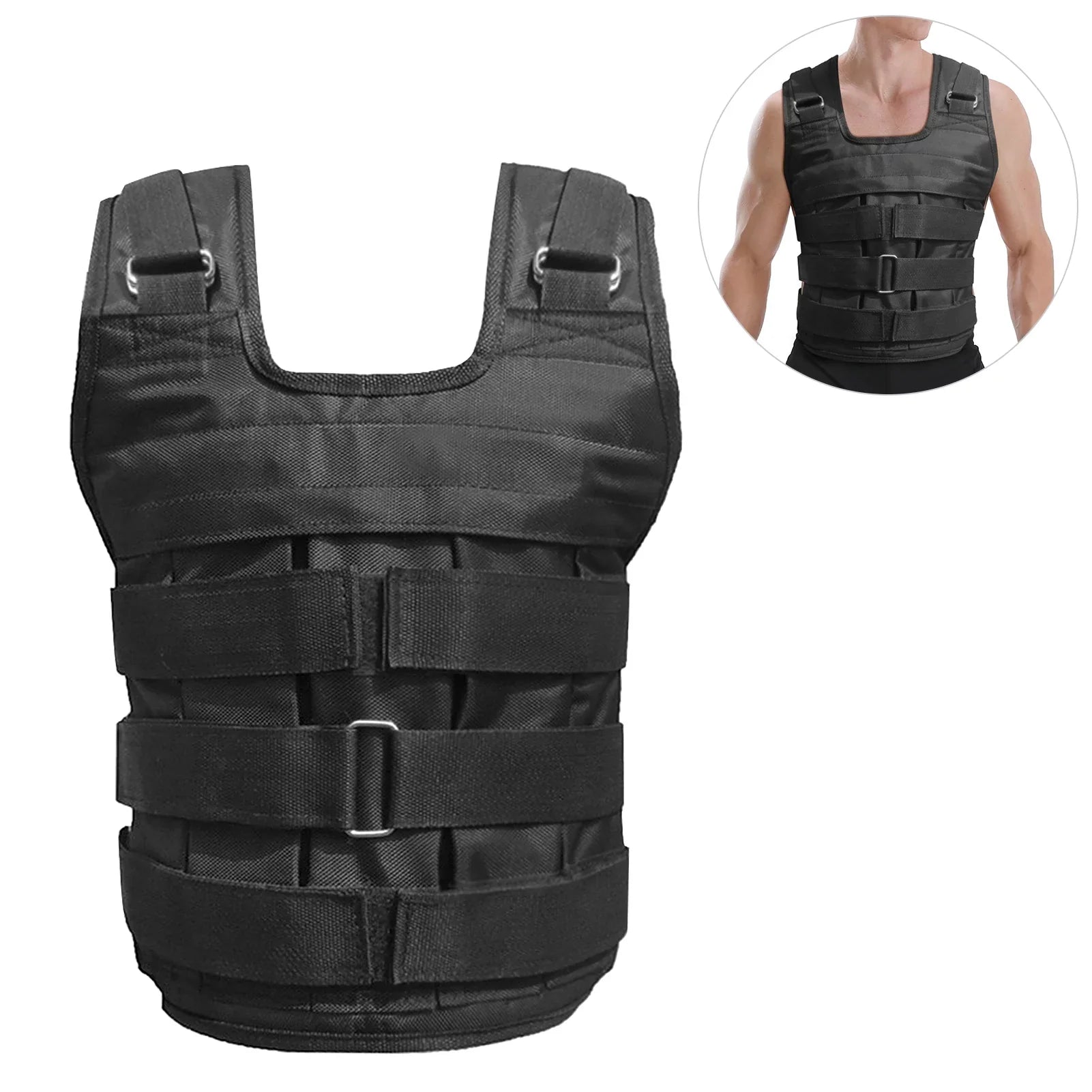 Cloth Weight Training Loading Weight Adjustable Weighted 50kg Vest Max. Oxford (Empty) Jacket Strength Load moobody Exercise