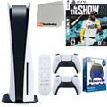Accessory Disc) Sony Microfiber 21, Starter White Controller, and (Sony The with Cloth Extra Bundle Remote, Cleaning 5 Playstation PS5 Kit Version Disc Show MLB Media