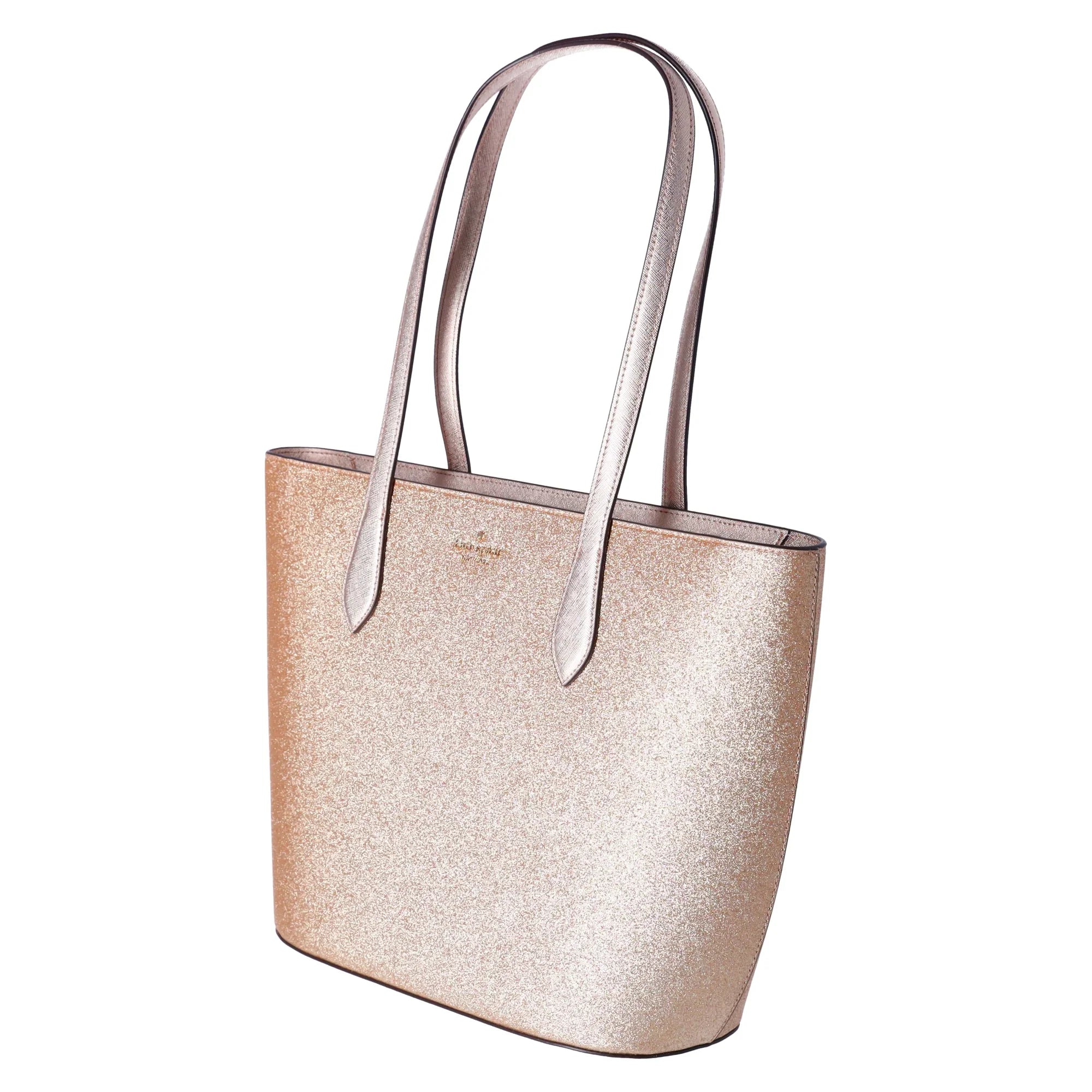 Holiday Tote Kate Top Bag Gold Spade Shoulder Glimmer Zip Large Glitter