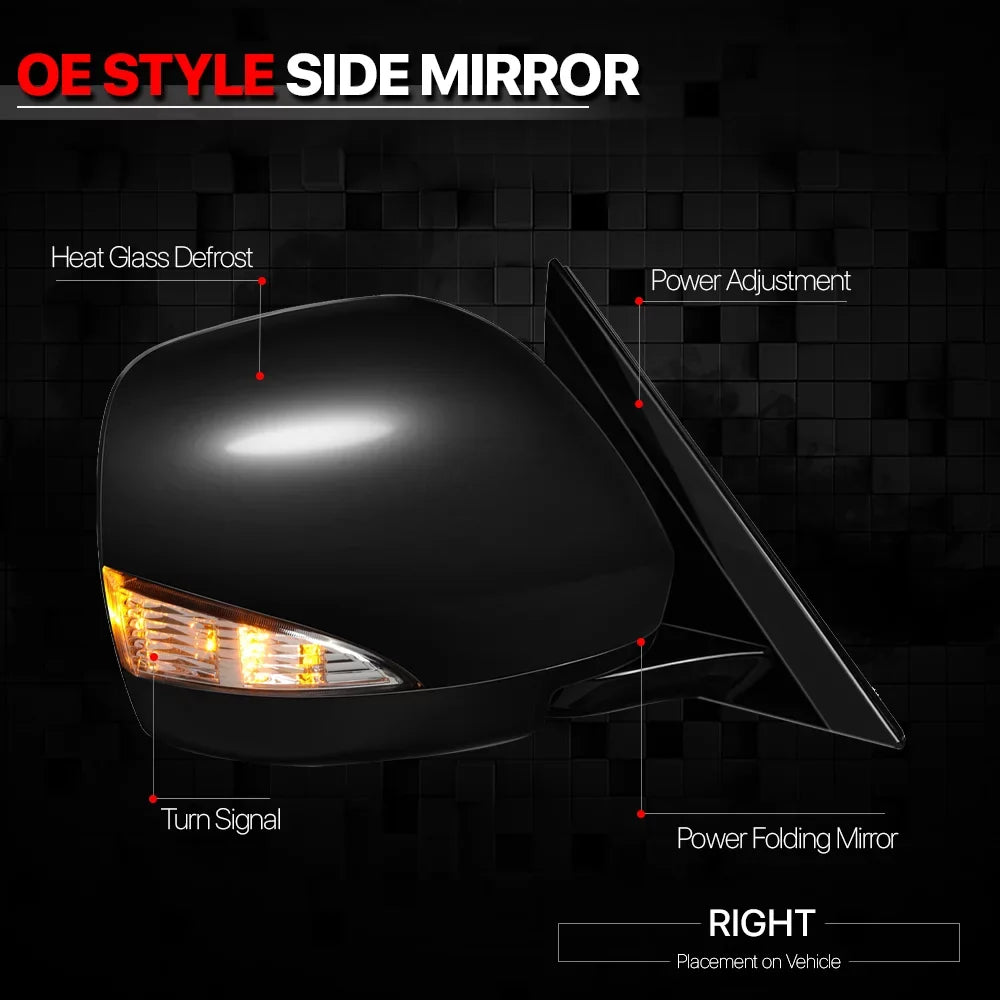 Rear Heated+Power Turn 2017-2018 Espejos Operated For Door 17 with Signal Armada Passenger Sv Nissan Side View Right Mirror Door 18