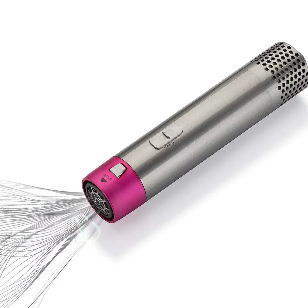 for Ionic Detachable and Dryer 5-in-1 Straightening Color: Negative with Automatic Curling Brush PinkGold Hair Styling, - - Heads Dryer Electric Blow Hair Brush Brush Styler