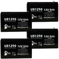 Sealed Battery Terminal, 9000mAh, Terminal Kontron 9Ah, AGM, F1 SLA) MICROGAS Battery Acid Lead 8 Universal 7640 - to - Compatible (12V, 4x UB1290 Includes F2 - Replacement Adapters Pack F1