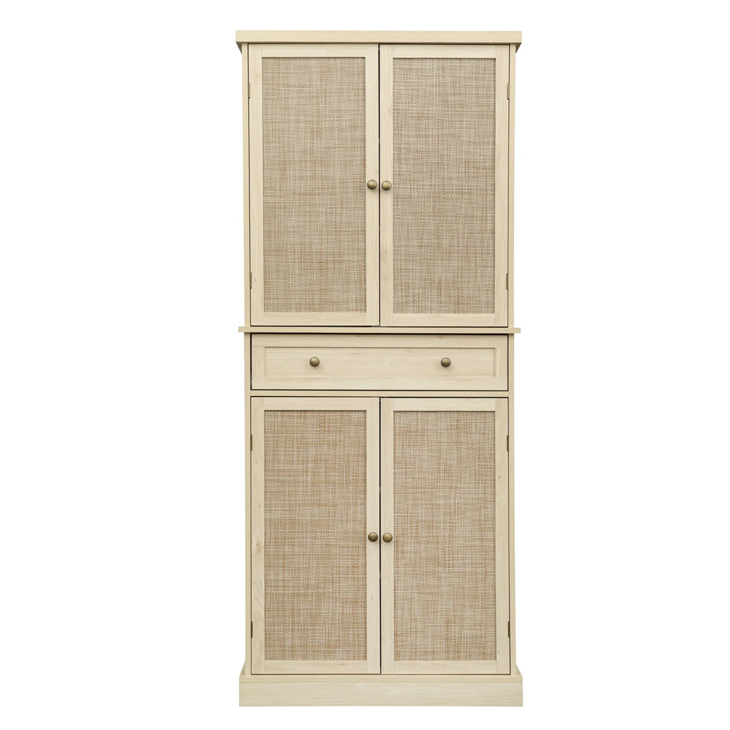 Cabinet Storage Cabinet with Door Inner Shelves, Adjustable 1 4 4 with Drawer,