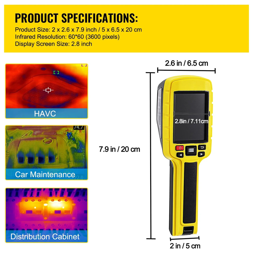 Camera 2.8" BENTISM 3600 Imager LCD IR Thermal Thermal Screen Resolution Infrared