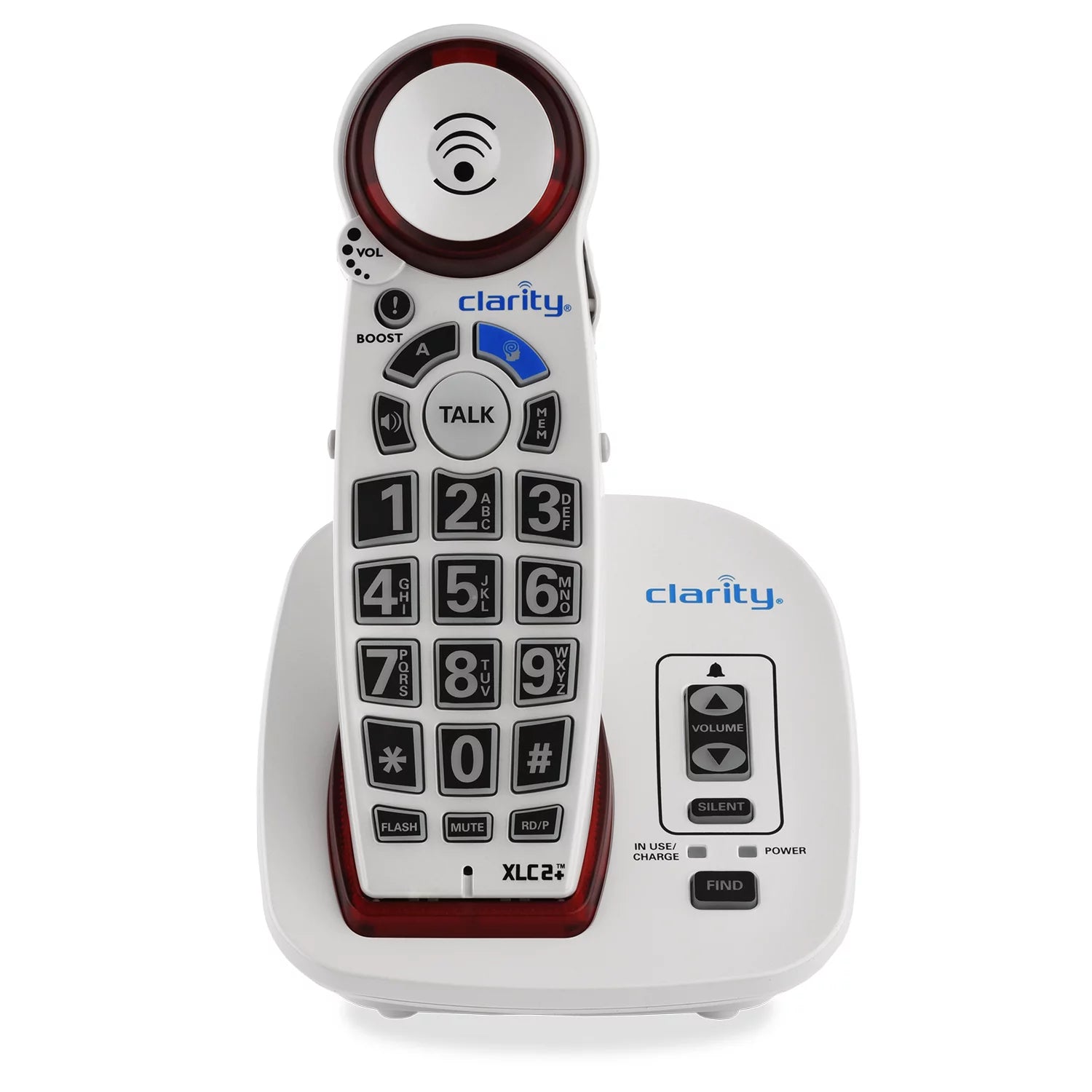 Button Speakerphone with Amplified White ID, Cordless Big Clarity Caller Talking